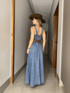 Vestido Midi Botões Jeans na internet
