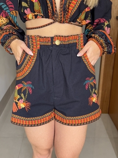 Short Sarja Estampado na internet