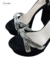 SANDALIA PLATAFORMA TIRAS CRUZADAS STRASS - comprar online