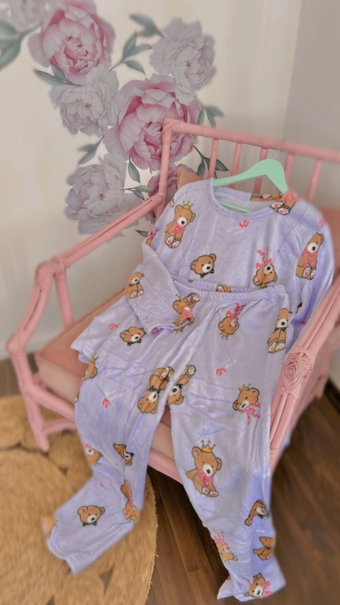 Pijama Polar Soft Juveniles lila Osito