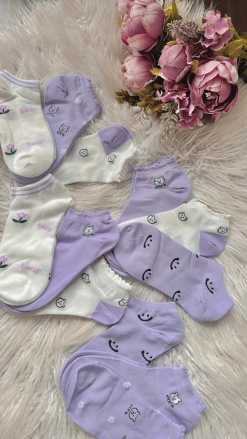 Pack Medias Cotton Lilas - comprar online