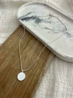 Cadena de acero blanco y medalla - comprar online
