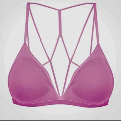 Top strappy bra tule - modelo demi - loja online