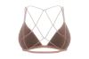 Top strappy bra tule - modelo isabela (peça promocional - não incluso bojo) - loja online