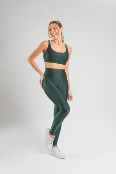 Legging básica cós alto - lycra tons terrosos - Fit Couture 