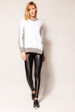 Moletom comfy - branco/ cinza