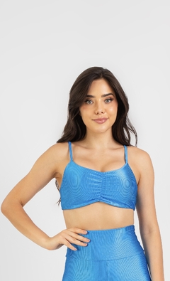 Top franzido - textura Eden - comprar online
