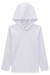 Camiseta Manga Longa com Capuz em Meia Malha Basic Branca Johnny Fox