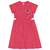 Vestido em Malha Canelado Recorte Lateral e Aplique Lantejoula Vermelho Kamylus