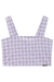 Top Cropped em Malha Able Xadrez Vichy Lavanda Vic.Vicky