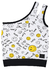 Regata Cropped Branca e Preta Smile Amarelo BGR