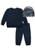 Trio Litle One de Blusão e Calça em Moletom com Pelúcia e Gorro em Malha Power Camuflada Marinho Luc.Boo - comprar online