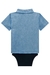 Imagem do Trio de Body em Suedine Wild and Cute Marinho, Camisa em Tecido Azul Claro e Bermuda em Sarja Empapelada Verde Luc.Boo