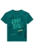 Camiseta em Malha Diferenciada Soft Just Chill Verde Escuro Johnny Fox