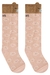 Meia 3/4 Urso Teddy com Flores Marrom Kukiê
