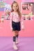 Meia 3/4 Chumbo e Rosa Orelhihas Kukiê - comprar online