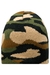 Gorro em Tricot Jacquard Dupla Face Verde e Camuflado Johnny Fox