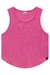 Blusa Regata Cropped em Canelado Maui Rosa Vic.Vicky