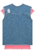 Vestido em Malha Elastic Rosa e Colete em Jeans Arkansas Vic.Vicky