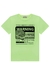 Camiseta em Meia Malha Dino Warning Verde Neon Luc.Boo