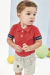 Conjunto de Body Polo em Cotton Vermelho e Bermuda em Tecido Capri Mescla Johnny Fox - comprar online
