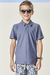 Camisa Polo em Meia Malha Flamê Azul Johnny Fox