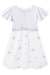 Vestido em Malha Metalizada e Super Soft Gatos Branco Festas Kukiê na internet