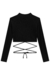 Blusa Cropped em Canelado Maui com Amarração Preta Vic.Vicky na internet