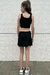 Top Cropped em Sarja Girassol com Elastano Bolso e Zíper Preto Vic.Vicky Hype - loja online