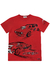 Camiseta em Meia Malha Sport Cars Vermelha Luc.Boo