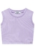 Blusa Cropped em Soft Line Roxo Kukiê