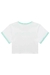 Blusa Boxy Over em Meia Malha e Tela Freedom to Fly Branco e Azul Kukiê - Moda Infantil I Baby, Kids e Teen I Pepe & Sofia