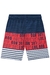 Bermuda em Nylon Ergonomic com Elastano Marinho e Vermelho Luc.Boo - comprar online