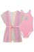 Conjunto de Maiô em Malha com Proteção UV50+ e Saída de Praia em Tule Sereia Rosa Kukiê - comprar online