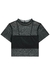 Imagem do Trio de Blusa Cropped em Tule Top e Shorts Saia em Alfaiataria Element Preto Lilimoon