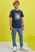 Camiseta em Meia Malha Gameblox Marinho Johnny Fox - Moda Infantil I Baby, Kids e Teen I Pepe & Sofia