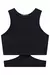 Blusa Cropped em Molevisco Preto Lilimoon na internet
