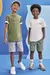Conjunto de Camiseta em Meia Malha Authentic Verde e Bermuda em Linho Santorine com Elastano Off Luc.Boo na internet