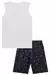 Conjunto de Regata em Meia Malha Branca e Bermuda em Nylon Ergonomic com Elastano Marinho Luc.Boo - comprar online