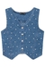 Colete Cropped em Jeans com Elastano Azul Vic.Vicky - comprar online