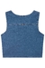 Imagem do Colete Cropped em Jeans com Elastano Azul Vic.Vicky