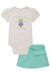 Body em Cotton Sunny Day e Short Saia em Sarja Ônix com Elastano E Pochete Azul Claro Kukiê - comprar online