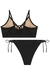 Conjunto de Biquíni Top Triangulo e Calcinha Amarradinha em Malha UV Dry 50+ Preto Vic.Vicky na internet
