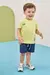 Conjunto de Camiseta em Meia Malha Little Relevo e Bermuda em Linho Santorine com Elastano Luc.Boo