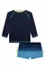 Conjunto de Camiseta e Sunga em Malha UV Dry com Proteção UV 50+ Marinho Luc.Boo na internet