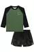 Conjunto de Camiseta em Malha UV Dry e Bermuda em Nylon Ergonomic com Elastano Verde Luc.Boo