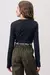 Blusa Cropped em Canelado Liz Preta Vic.Vicky Teen Menina - loja online