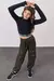 Blusa Cropped em Canelado Liz Preta Vic.Vicky Teen Menina - comprar online