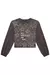 Blusa Boxy em Meia Malha Best Wishes Teen Cinza Escuro Lilimoon - comprar online