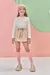Blusa em Canelado Off White Kukiê Infantil Menina - comprar online